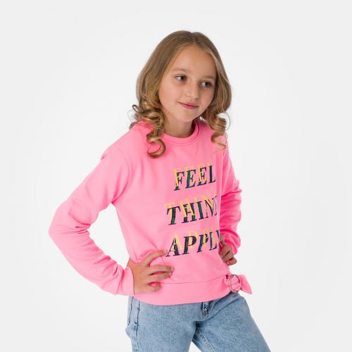 Детска блуза с дълъг ръкав Cichlid Feel Розова