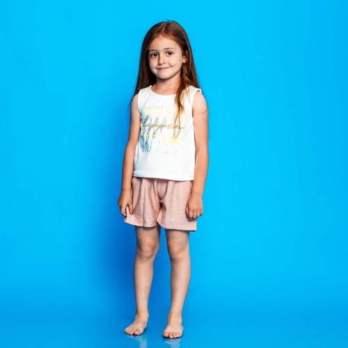 Детски летен комплект за момиче Dreams къси панталонки с потник