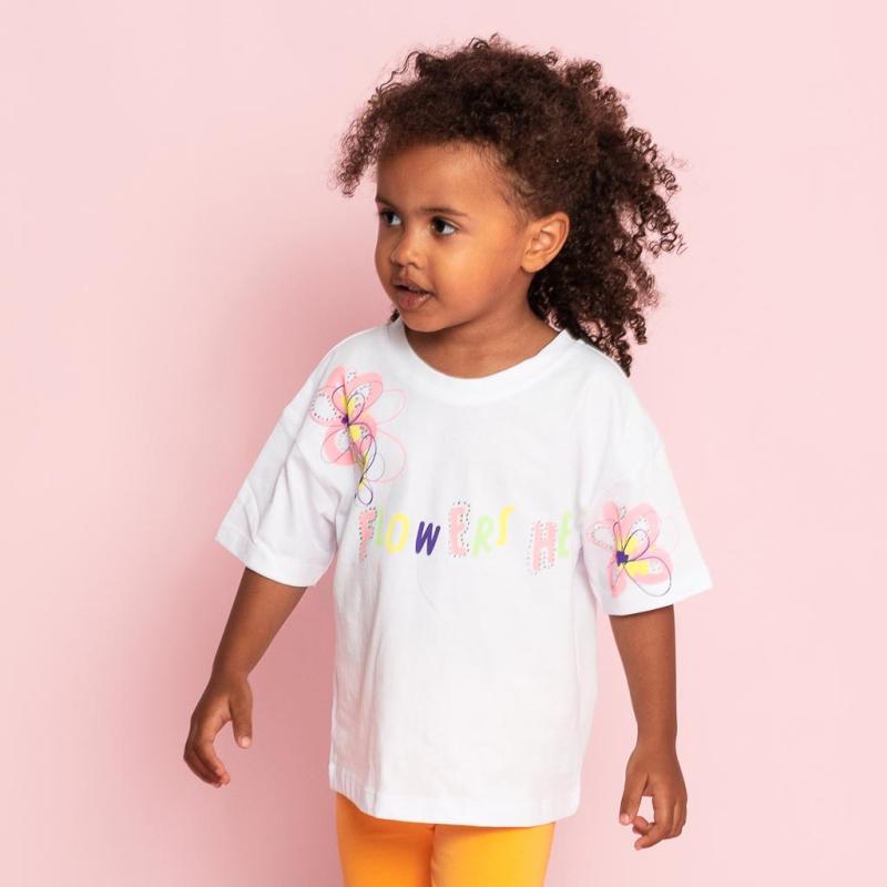 Childrens t-shirt For a girl  Hey   -  White