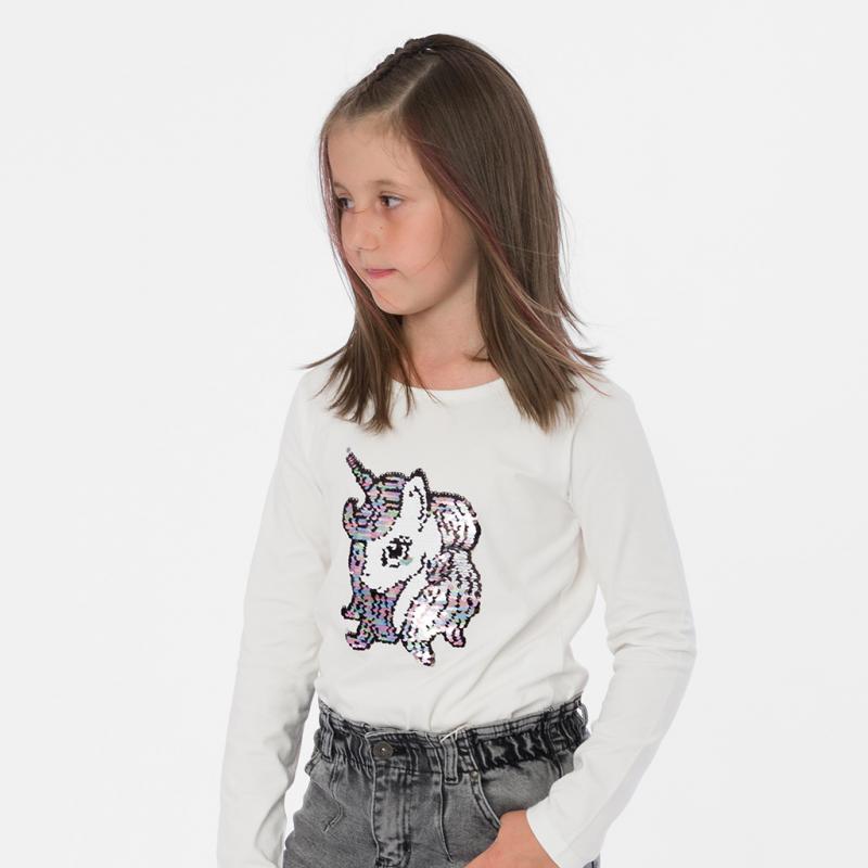 Childrens blouse For a girl  Breeze   Unicorn  White