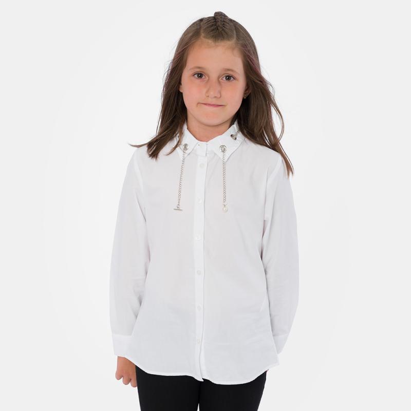 Childrens shirt For a girl  с акцент   Breeze   Chains  White