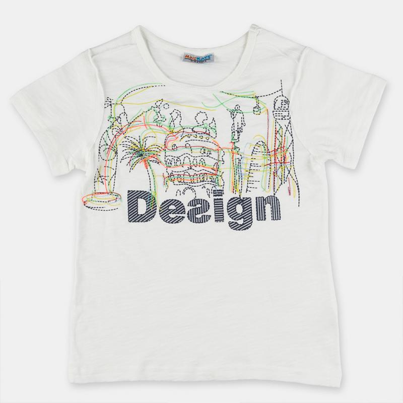 Dětské tričko Pro chlapce  Design   -  Bílá