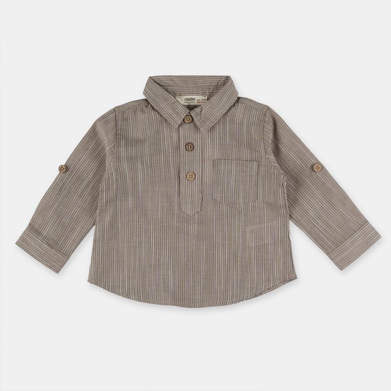 Childrens shirt For a boy  Cikoby  Brown